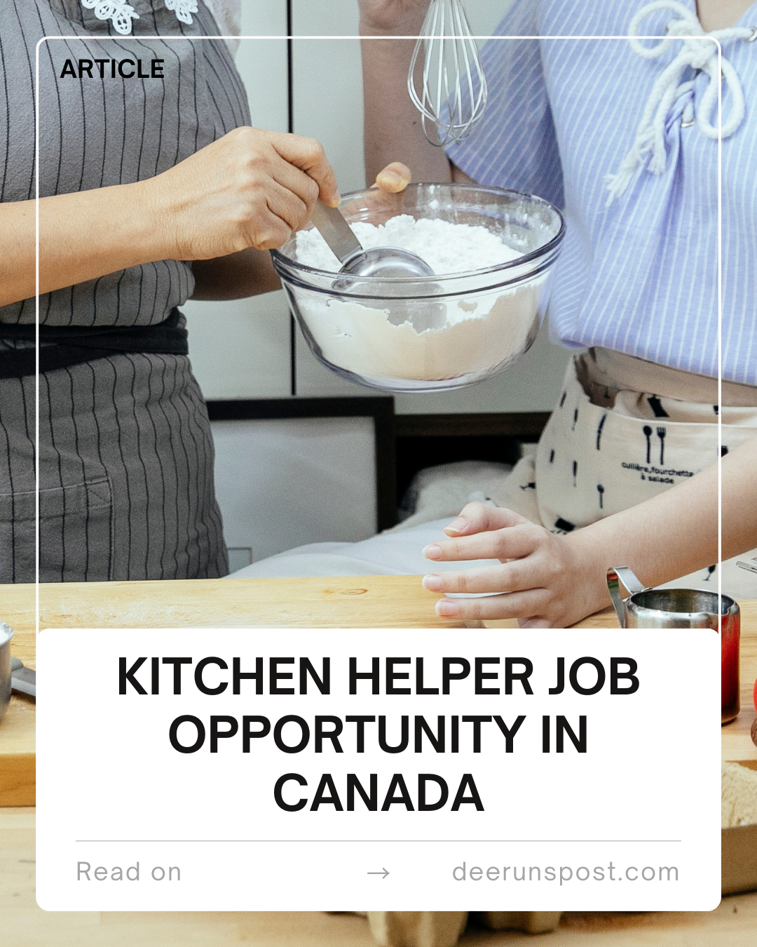 Kitchen helper job opportunity in Canada