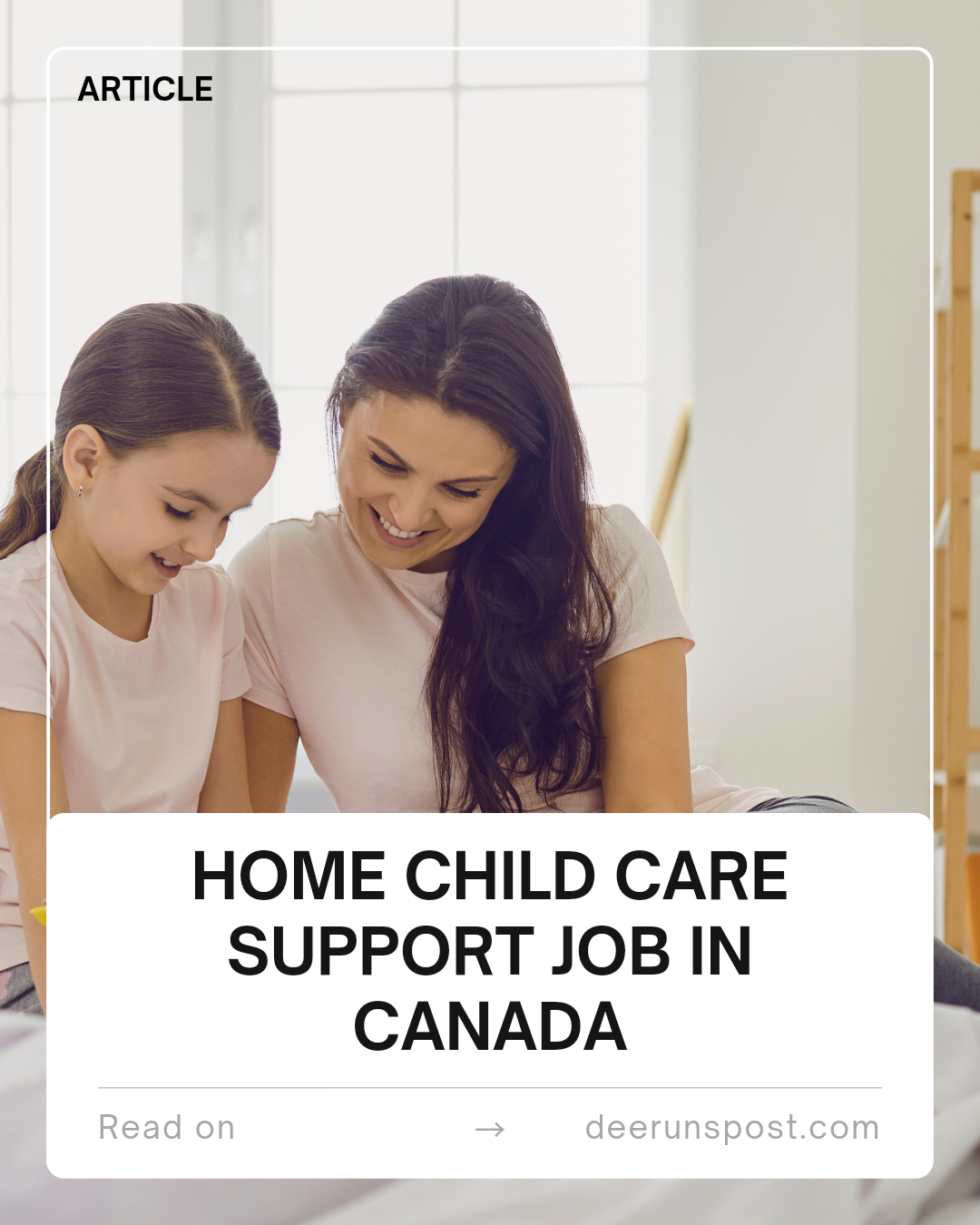 home child care support job in Canada